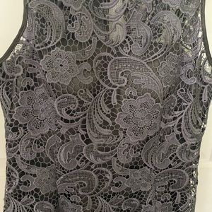 Women’s Adrianna Papell dress.  Gray lace all over dress.  Size 8.